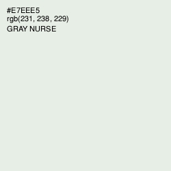#E7EEE5 - Gray Nurse Color Image